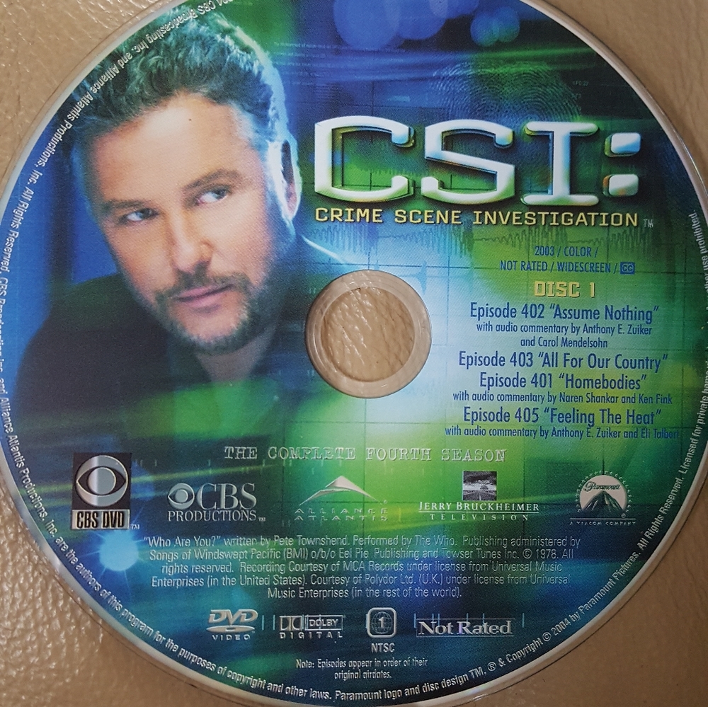 CSI CRIME SCENE INVESTIGATION FULL SEASON 4 DVDS